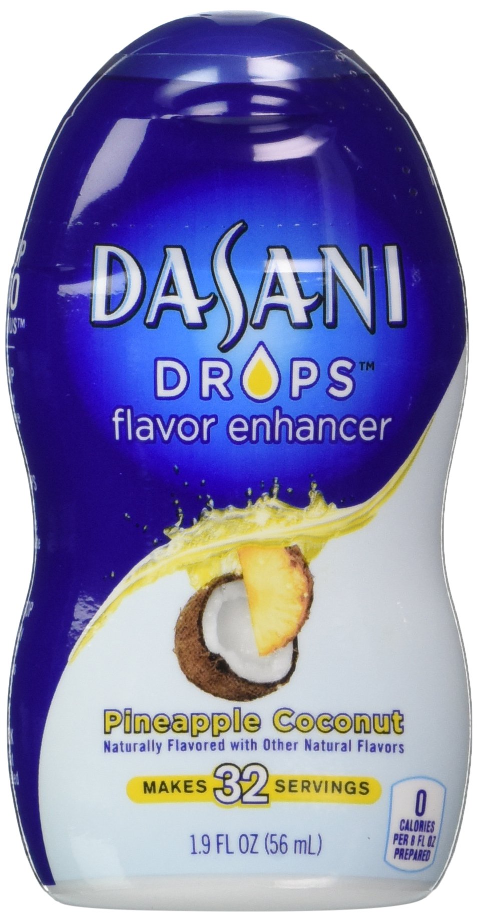 Dasani Drops Water Flavor Enhancer Pineapple Coconut 1.9 Fl Oz (Pack of