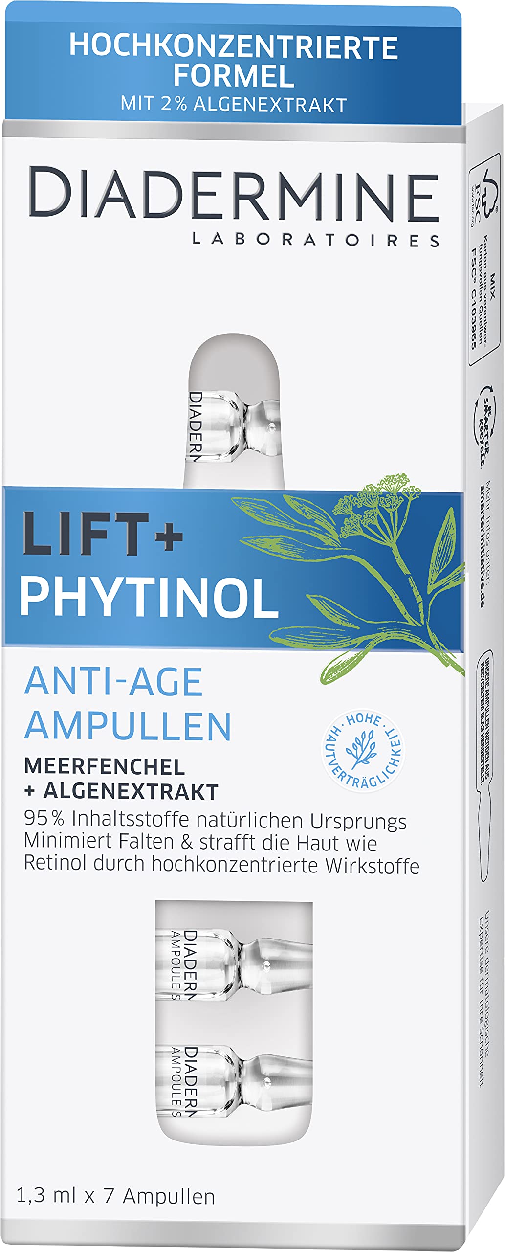 DIADERMINE LIFT+ PHYTINOL Anti-Age Ampoules 1.3 ml x 7 Ampoules