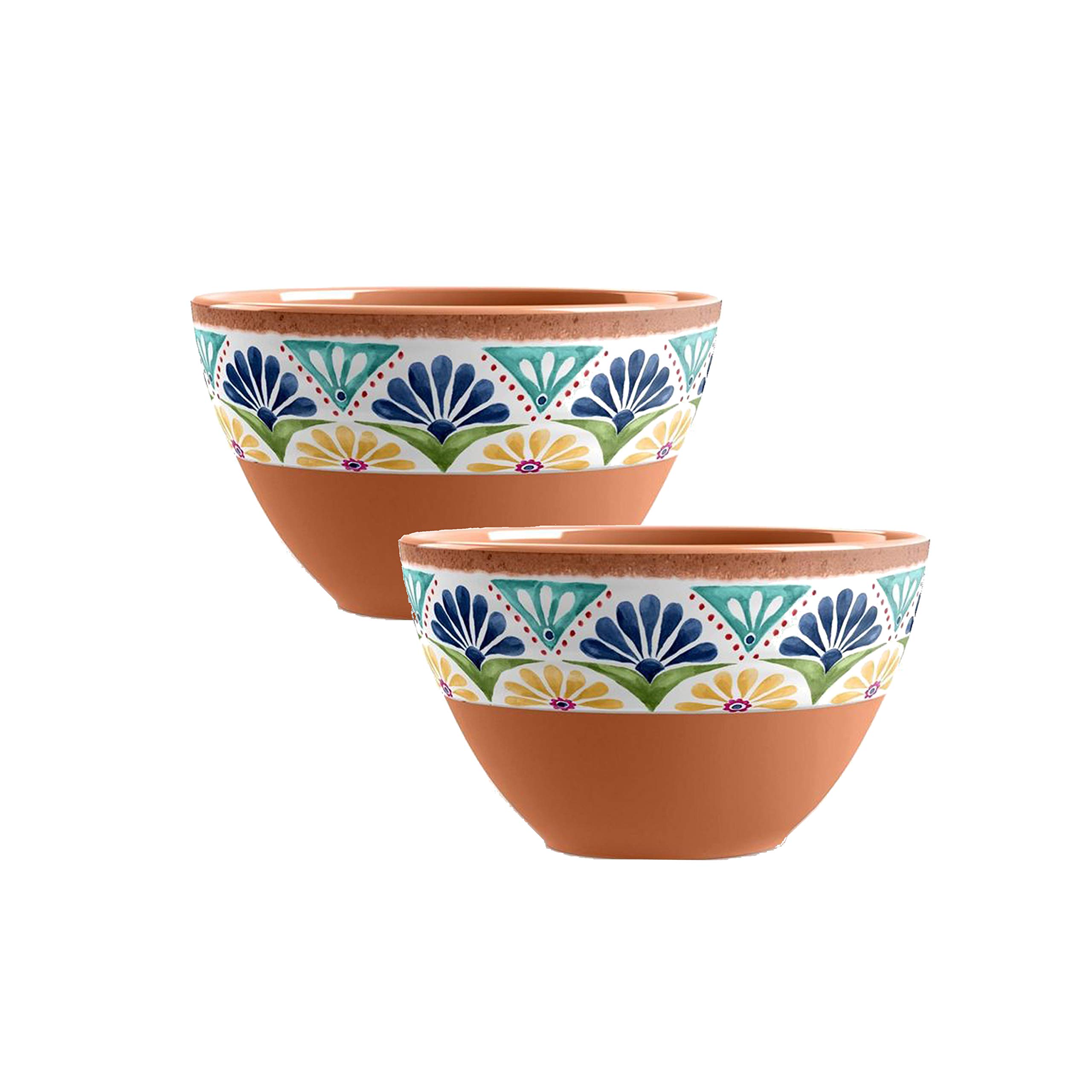 Auntie Morags Purely Home Rio Medallion Dipping Bowls - Melamine/Plastic - for Crisps, Dips & Nibbles, Set of 2 (2)
