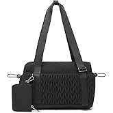 Small Gym Bag for Women Quilted Mini Tote with Wet Compartment and Coin Purse, Cute Duffle Bag for Girls Workout Sport Travel