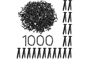 MIVIDE 1000 Pack Paper Fasteners Large 5/16”x 1”, Round Brass Fasteners Plated Split Pins, DIY Art Craft Accessories, Scrapbooking Brads, Craft Pins Pushpin(Black)