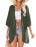 Yekaty Summer Plus Size Kimono 3X Lightweight Short