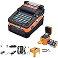 Signal fire Optical Fiber Fusion Splicer, SM&MM Automatic Intelligent FTTH Fiber Optical Welding Splicing Machine w/5 Inch Digital LCD Screen, Optical Fiber Cleaver Kit, Ai-6C+ Splicing 8S Heating 18S