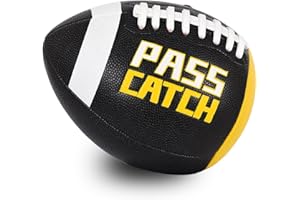 NEOGOAT PassCatch Training Football, Fatherless Bounce Back Youth Size(Ages 5-14)/Offical Size(Ages 14+) Football Training Equipment Composite Leather Improving Enhance Solo Passing Catching Skills