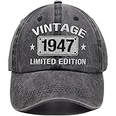 Vintage 1954 1953 1952 1951 1950 1949 1948 1947 1946 1945 Limited Edition Adjustable Embroidered Baseball Cap