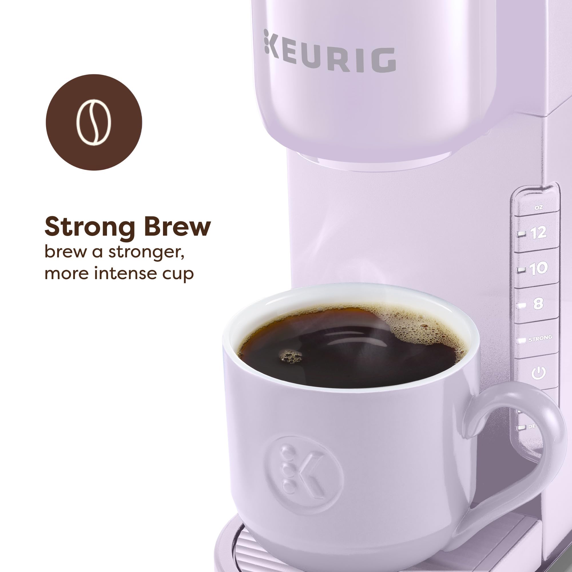 Keurig K-Express Cafetera de cápsulas K-Cup de una sola porción, 3 tamaños de preparación, función de botón fuerte, depósito extraíble de 42 oz, lavanda