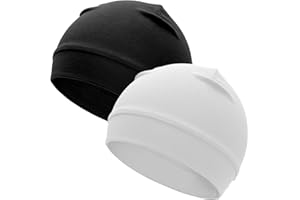 ROYBENS 97% Cotton Skull Cap Beanies for Men Women, Breathable Helmet Liner Sleep Hat