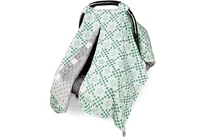 PEA POD Baby Car Seat Cover, Breathable Infant Carseat Cover for Summer Peekaboo Opening Car Seat Canopy Cover, Nursing Cover for Baby Boys Girls