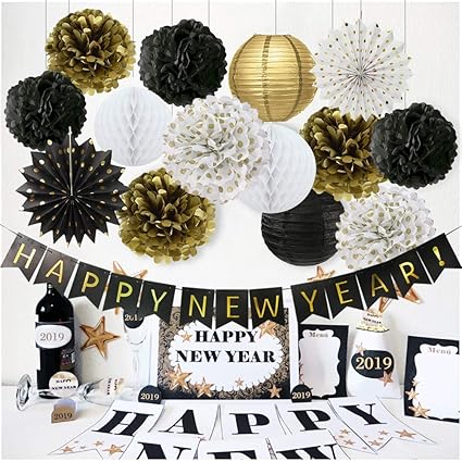 Happy New Year Decorations Happy New Year Banner Lanterne Di