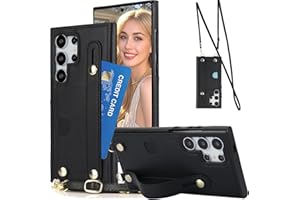 Ephoou Crossbody Wrist Strap Wallet Case for Samsung Galaxy S24 Ultra (Not S24) with Cash Change Slot for Women Girl, Removab