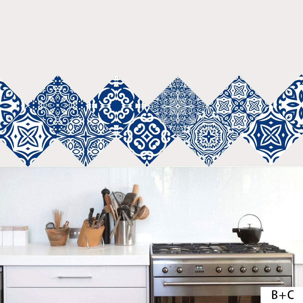 Azulejos Vinilo Adhesivo Adhesivo Decorativo Clásico Pegatinas de