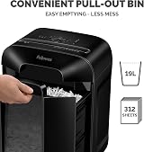 Fellowes LX85 12 Sheet Cross Cut Shredder 19L Bin Auto Reverse SafeSense UK view 6