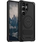 ROKFORM Rugged Case Compatible with Galaxy S25 Ultra, Magnetic Cover with Screw Lock Drop-Tested Armor (Black) | Magnetic Cover, with Twist Lock, Drop Tested Armor