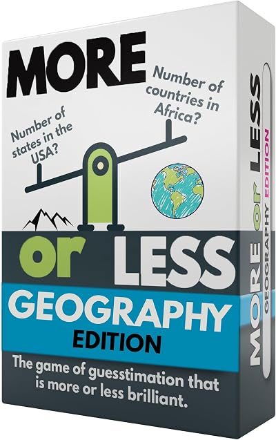 More or Less Geography Edition Card Game Brand More or Less 2 Players
