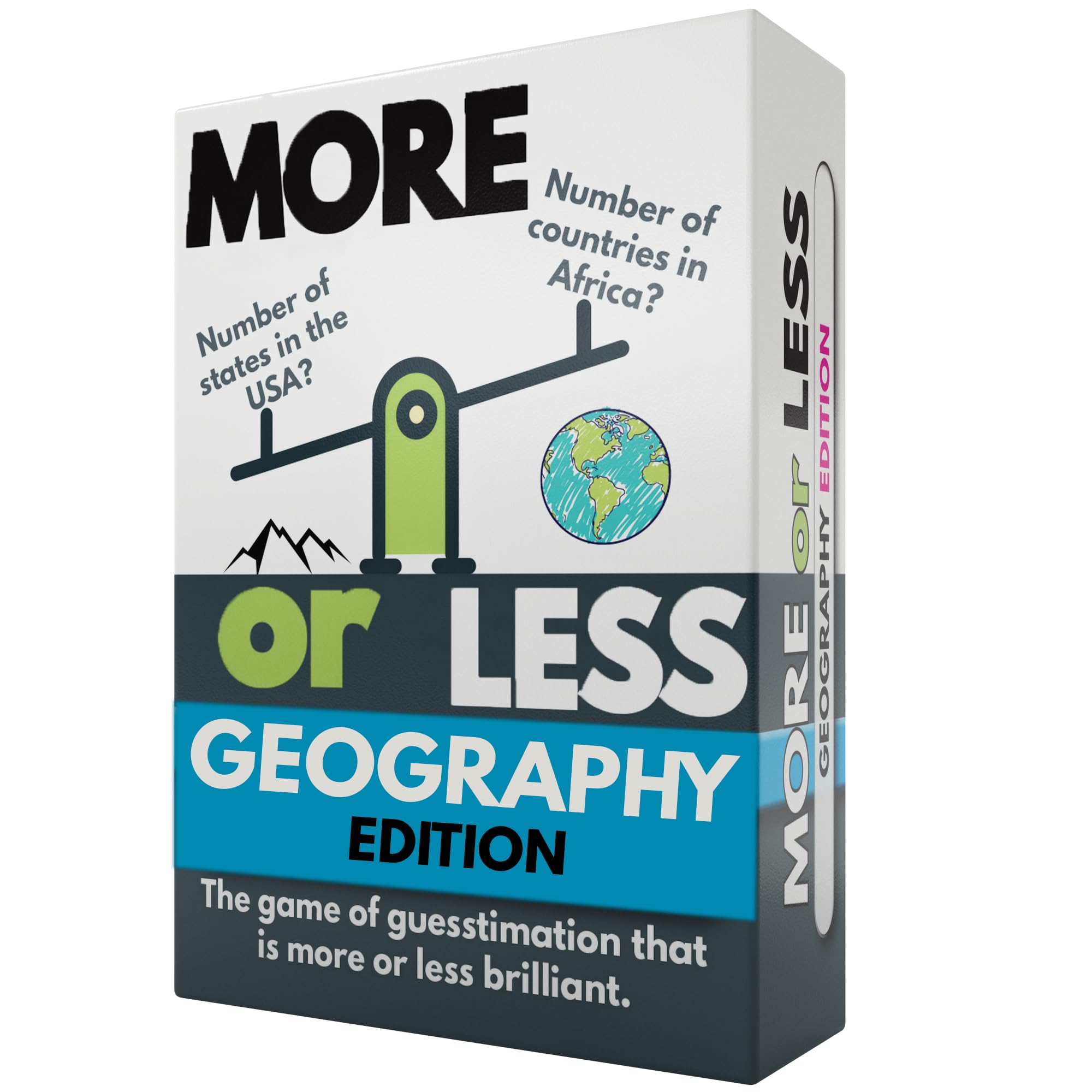 More or Less Geography Edition Card Game | 2 Players + | Travel & Pocket Card Game for Kids, Teens & Adults | Play Anywhere — image 1