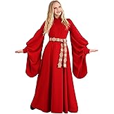 Princess Buttercup Dress the Princess Bride Costume for Women Red Medieval Gown with Belt