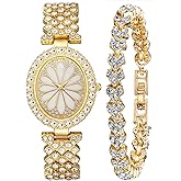 ADSBIAOYE Women Wrist Watches Stainless Steel Band Diamond Bracelet Watch Ladies Dress Quartz Watch