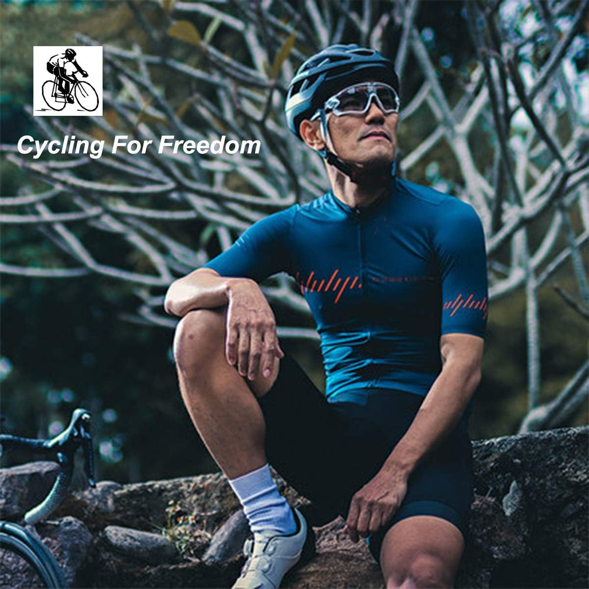 Men's Cycling Shorts 4D Padded Bike Shorts Pants Bike Bicycle MTB Liner Shorts with Anti-Slip Leg Grips: Clothing