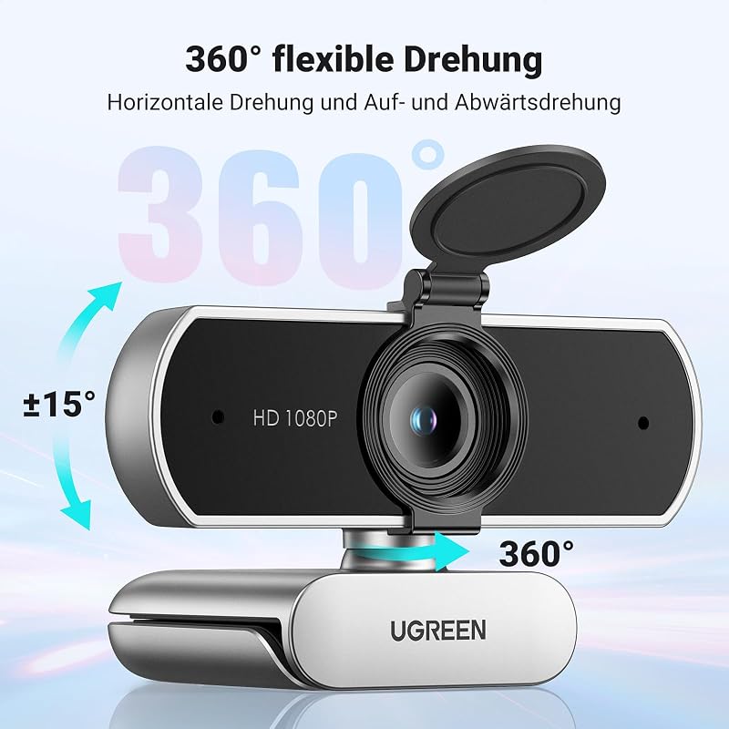 FineCam Lite 1080P, Dual-Mikrofon, Fixfokus, mit Privacy Cover