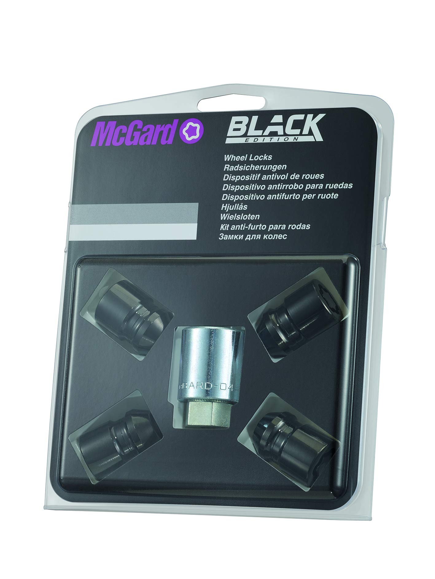 24137SUB Wheel Lock Nuts SUB (Black) M12 x 1.5, Cone Seat, Total Length 37.0 mm, SW19, Key Diameter 27.7 mm