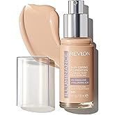 Revlon Illuminance Skin-Caring Liquid Foundation, Hyaluronic Acid, Hydrating and Nourishing Formula with Medium Coverage, 201 Creamy Natural, 1 fl oz