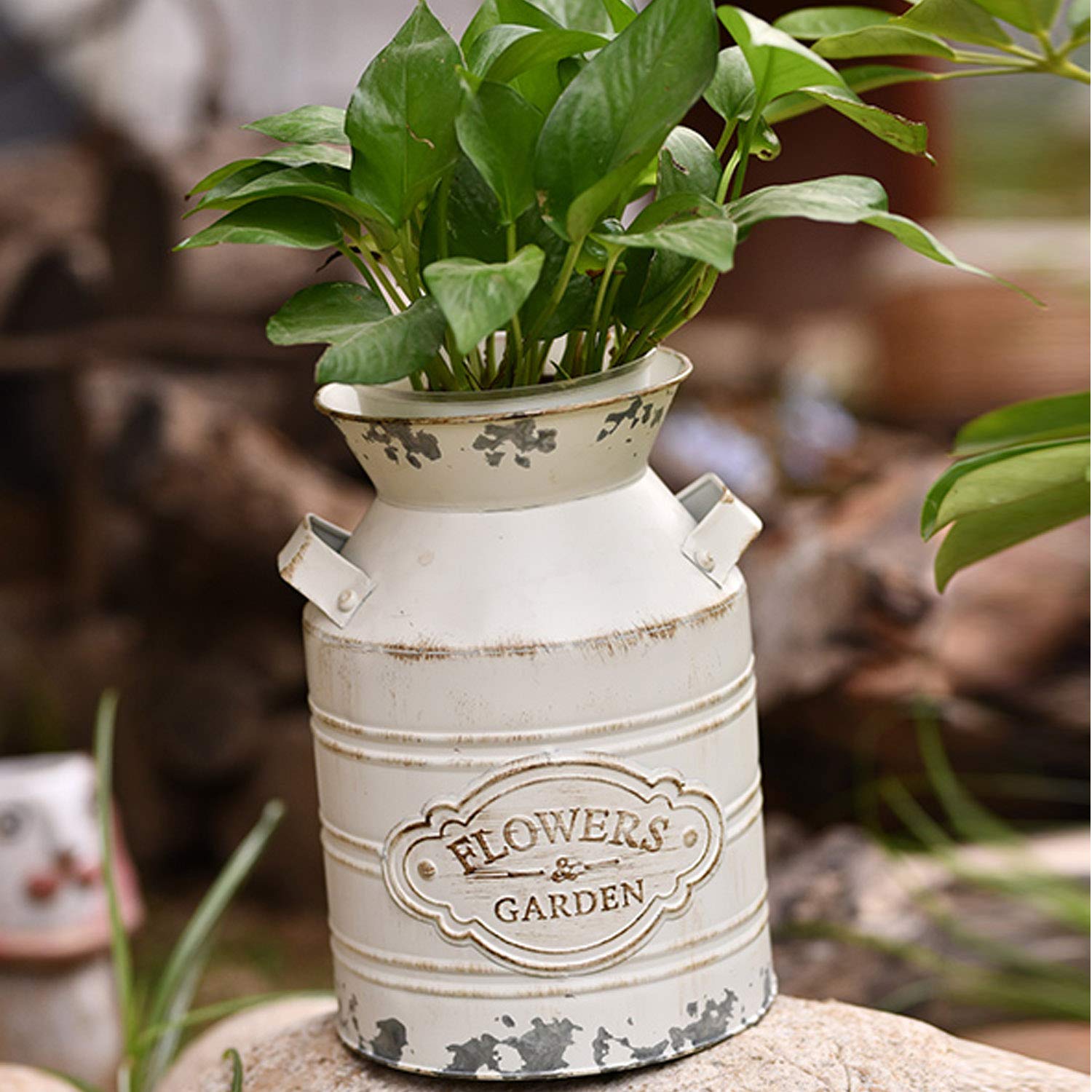 Rustic Metal Flower Vase
