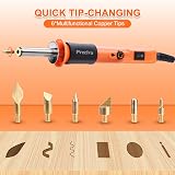 Preciva Wood Burning Kit Pyrography Pen 6 Tips Leather Soldering Iron view 4