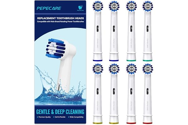 8 Pack Replacement Brush Heads Compatible Toothbrush Heads for Braun Oral-B Professional Care 500 600 1000 2000 2500 3000 500
