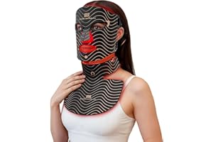 INIA Red Light Therapy Mask for Face & Neck – 4 Light Modes with 850nm NIR, Red, Yellow & Blue LED Light Therapy, 2600mAh Rechargeable LED Face Mask for Anti-Aging, Skin Firming & Radiant Glow at Home