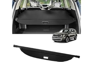 VEENJOY Cargo Cover for Kia Telluride 2025-2020 Accessories Retractable Trunk Cover Security Shielding Shade Cargo Luggage Cover Trunk Privacy Protection (Carbon Fiber Texture)
