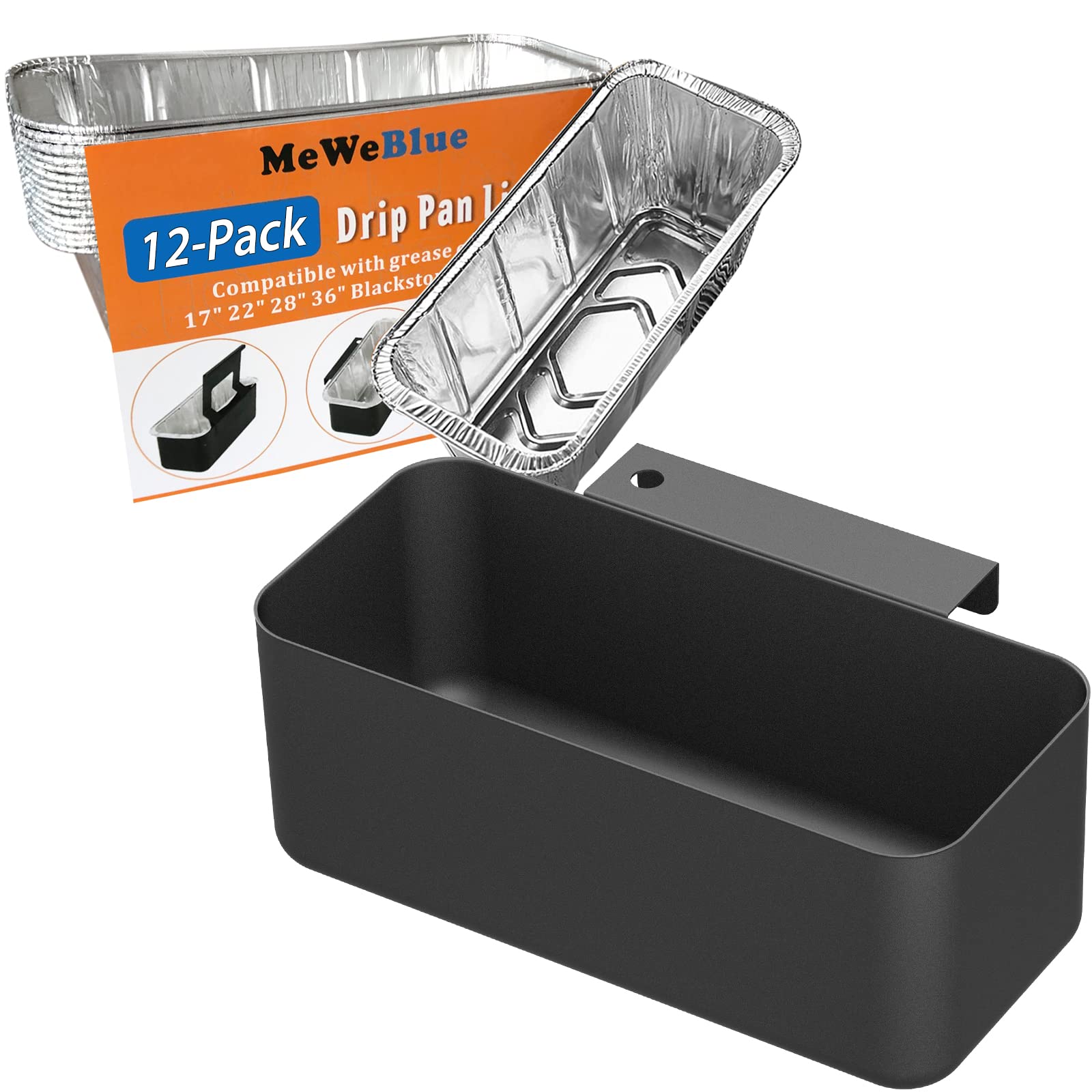 Photo 1 of Grease Catcher for Blackstone Griddle with 12 Pack Blackstone Grease Cup Liners, Griddle Accessories Kit