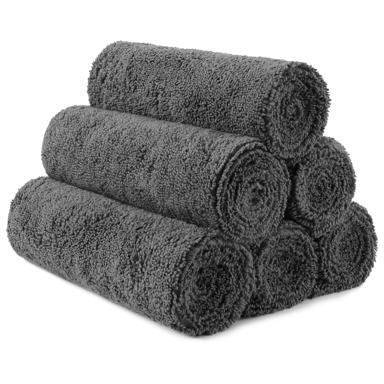 Photo 1 of HOMEXCEL Grey Gym Towels 6 Pack, Highly Absorbent Microfiber Sweat Towel, Multipurpose Sport & Workout Towels for Gym, Exercise, Fitness, Camping, Super Soft Spa Towels Hotel Towels, 15 x 25 inches