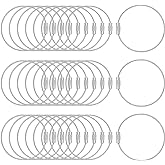 DFTOA-30 Pack 6 inch Extendable Wire Keychain Cable/Luggage Tags/Loops Holder/ID Tag Keeper, Silver Cable Key Ring