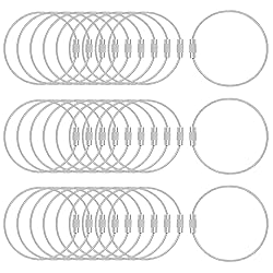 DFTOA-30 Pack 6 inch Extendable Wire Keychain