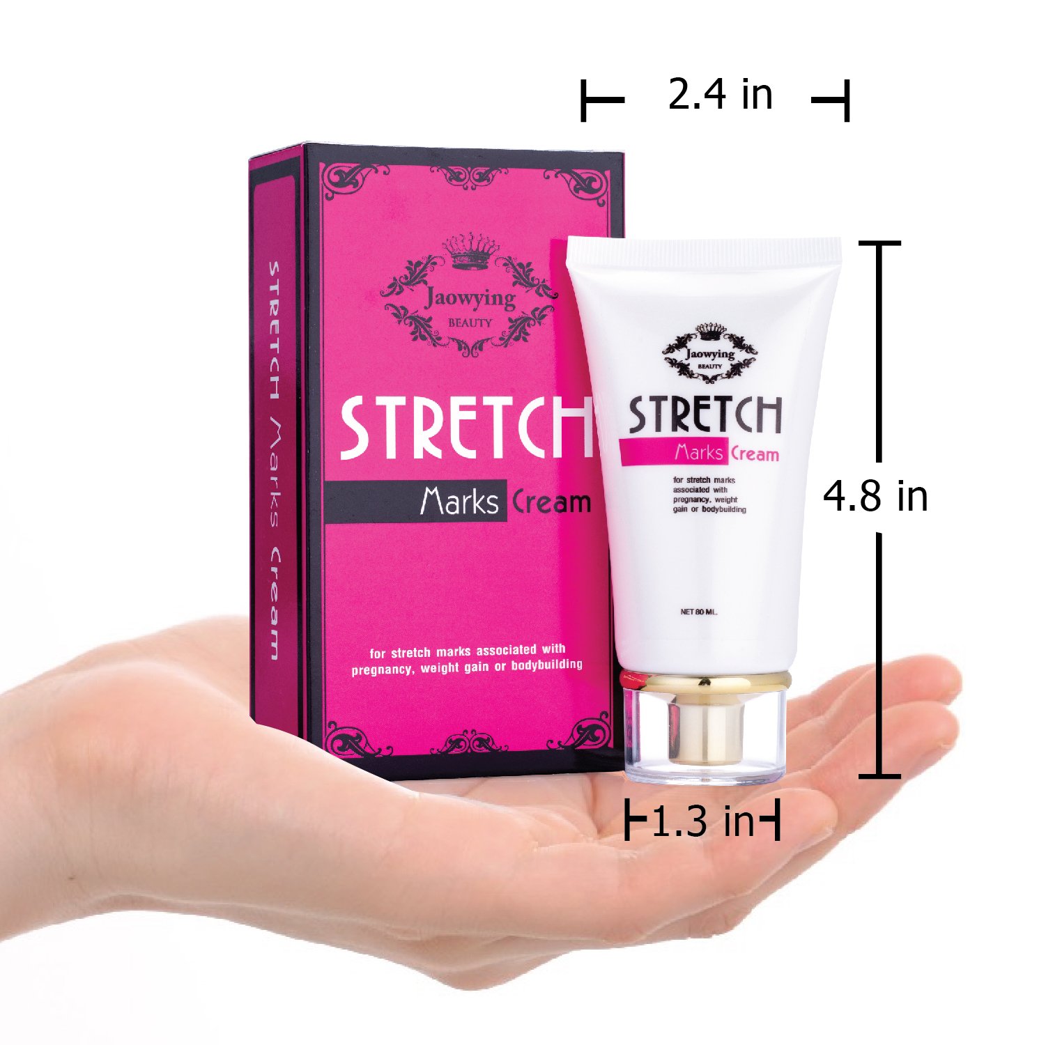 Stretch Mark Remover Cream - Safe Stretch Marks Removal Cream with Snail Secretion Filtrate, Tightens Loose Skin & Heals Stretch Marks Caused by Pregnancy, Weight Gain, Bodybuilding - NET 2.82 Oz. (80 G.)