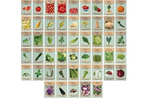 Black Duck Brand 50 Packs Assorted Heirloom Vegetable Seeds 20+ Varieties All Seeds are Heirloom, 100% Non-GMO