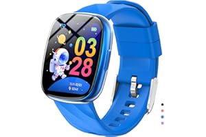 AYATAHA Kids Watch, Digital Watch for Boys Girls, IP67 Waterproof Games Fitness Tracker with 20+ Sport Modes, Sleep Monitor, Music, Games, Great Sports Watches Gift for Teens Kids (Blue)