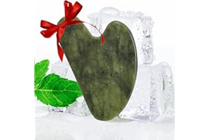 BLHLA Gua Sha Facial Tools for Skin Care Massage Tools for Self Care Jade Body GuaSha Stone Spa Kit Face Sculpting Tool for Beauty Puffiness Reduction Muscle Tension Relief Jawline Sculptor Green