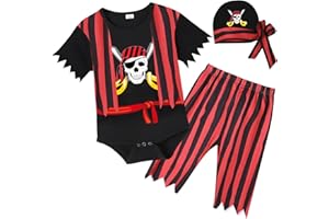 Pezhiqun Baby Boys Chef Doctor Pirate Outfit Newborn Infant Police Officer Uniform Halloween Cowboy Sheriff Woody Costume