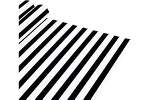 Black and White Stripes Wrapping Paper Roll|Eco-Friendly Gift Wrapping Paper for All-Occasion Designs| Holiday Gift Wrap, Bir