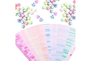 TIWIHON Origami Paper - 630 Sheets Luminous Origami Strips, 30 Color Lucky Star Paper Decoration Folding Paper, DIY Star Origami Hand Art Craft (Glows in The Dark) Heart, Love
