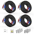 ANNKE 4 Pack 30M/100ft All-in-One Video Power Cables, BNC Extension Surveillance Camera Cables for CCTV Security DVR System I