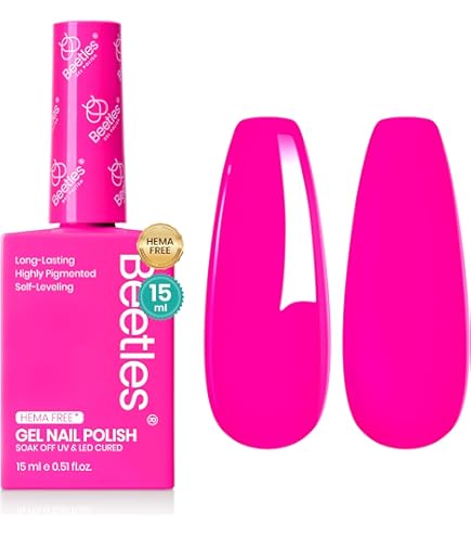 Amazon.com: Beetles Pink Gel Nail Polish - Neon Whispers Hot Pink