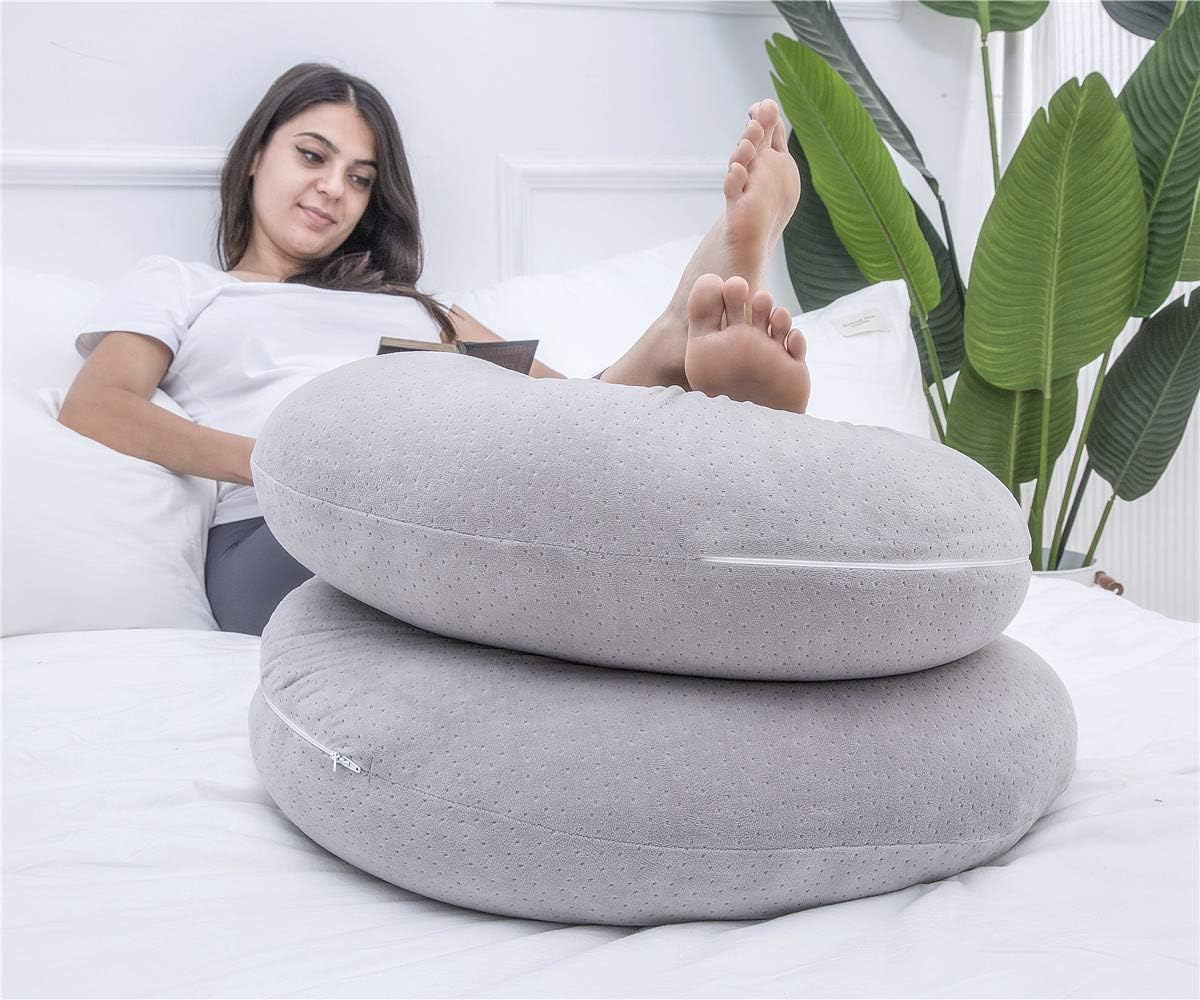1 MIDDLE ONE Pregnancy Pillow, C Shaped Full Body Pillow for Maternity Support, Pregnant Women Sleeping Pillow with Velour Cover (Grey): Kitchen & Dining
