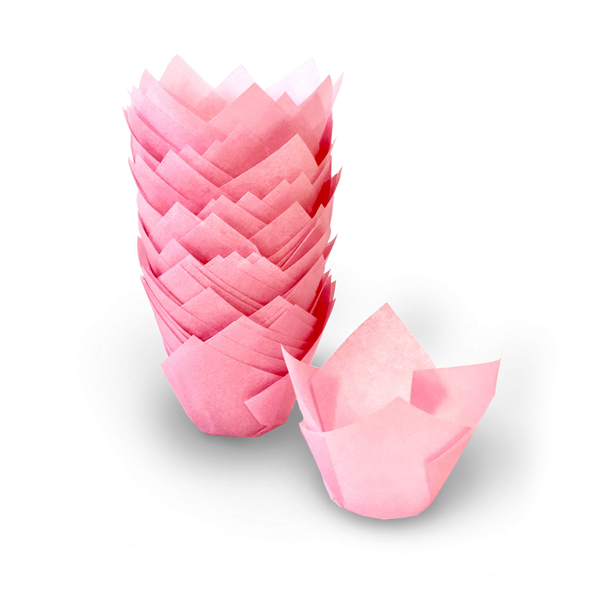 200 Tiny Muffin Wraps Ideal for bite Sizes canapes of one bite Muffins (Pastel Pink)