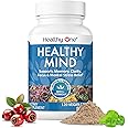 Healthy Mind - Safe for Teens - Brain Fog - Cognitive Function - Concentration - Focus - Neural Optimization - Mood - Ginkgo Biloba - Ginseng - Rhodiola - Bacopa - Gotu Kola - Green Tea - 120 Count