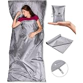 The Friendly Swede Sleeping Bag Liner, Adult Sleep Sack for Hotels, 3 Sizes | Cold Weather Microfiber or Ultralight Polyester, Pocket-Size Stuff Sack, Compact Travel Sheet for Hotel, Camping, Hostels