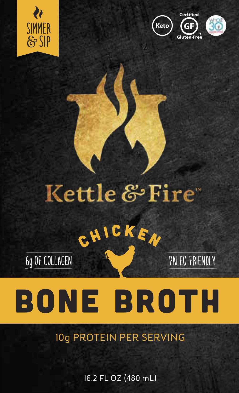 Beef Bone Broth Soup by Kettle and Fire, Pack of 1, Keto