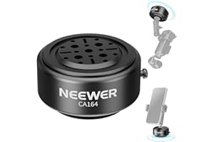 NEEWER Electric Suction Cup Mount with 1/4" Screw Holes for Phone Holder/Action Camera Adapter Compatible with iPhone GoPro D