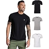 INTO THE AM Men's T-Shirts Soft Cotton Blend Crew Neck Tee S - 4XL Athletic Fit Plain & Logo Basic T-Shirt for Men